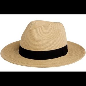 Pineapple&Star Sun Straw Fedora Beach Hat Fine Braid